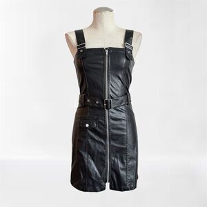 H&M Divided Faux Leather Zip Dress – Size 6 – NWT